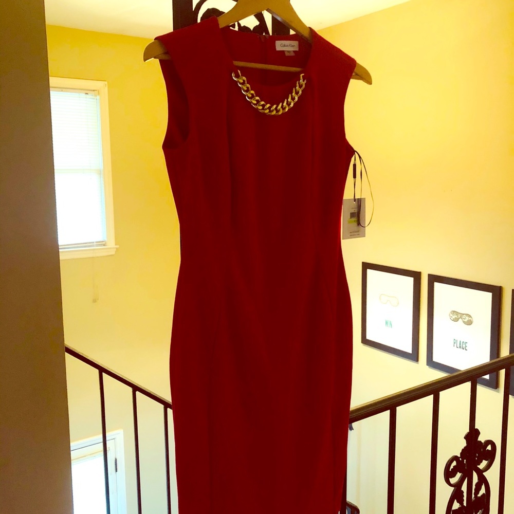 Red NWT Calvin Klein dress